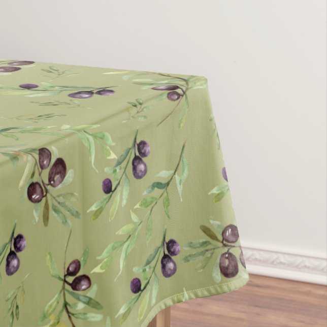 Toalha De Mesa Vintage Olive Leaf Pattern Tablecloth (Posição Original)