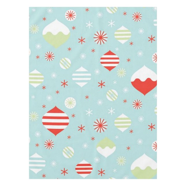 Toalha De Mesa Vintage Ornaments de Natal (Frente)