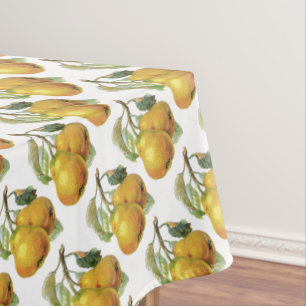 Toalha De Mesa Vintage Pera pintada Manipulada Peras Decor Francê