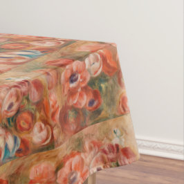 Toalha De Mesa Vintage Pierre Auguste Renoir Blue Pink Anemones