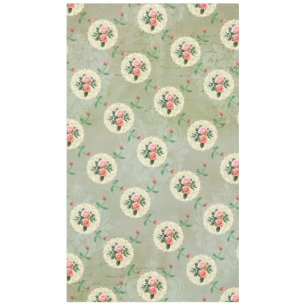 Toalha De Mesa Vintage Rosas limpa Enfumaçado verde desvanecido