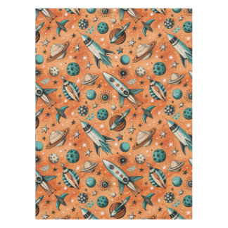 Toalha De Mesa Vintage Spacecraft Rocket ships Pattern - Cosmos(5