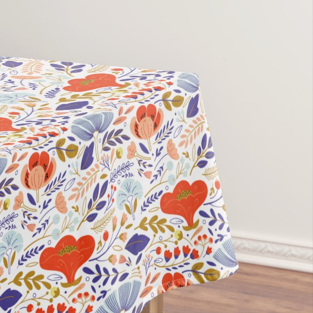 Toalha De Mesa Vintage Summer Poppy Selvagens (Posição Original)