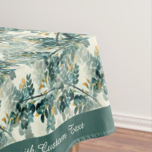 Vintage Teal Foliage Deixa Elegante Design Chic