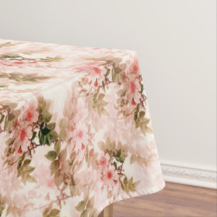 Toalha De Mesa Vintage, Vitoriano, Pink, Pic Pink