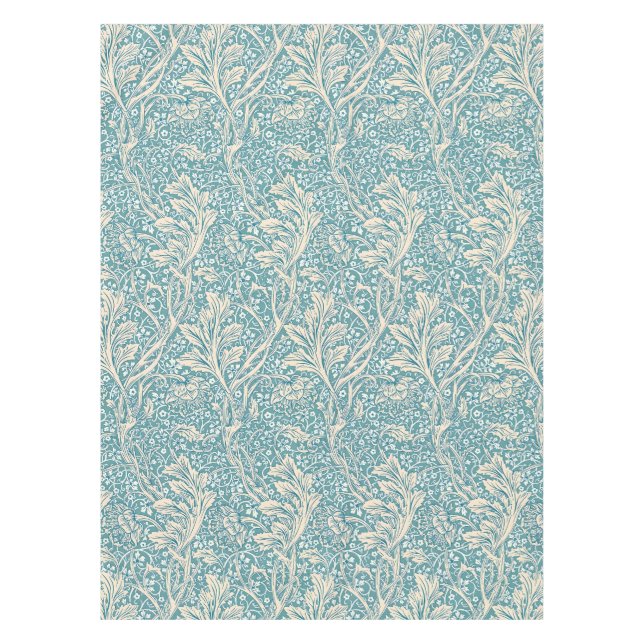 Toalha De Mesa Vintage William Morris Arcadia Floral Sem Costura (Frente)