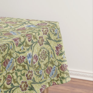 Toalha De Mesa Vintage William Morris Blue Brocade cor-de-rosa