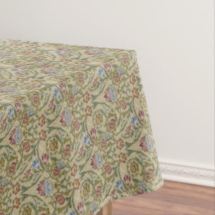 Toalha De Mesa Vintage William Morris Blue Brocade cor-de-rosa