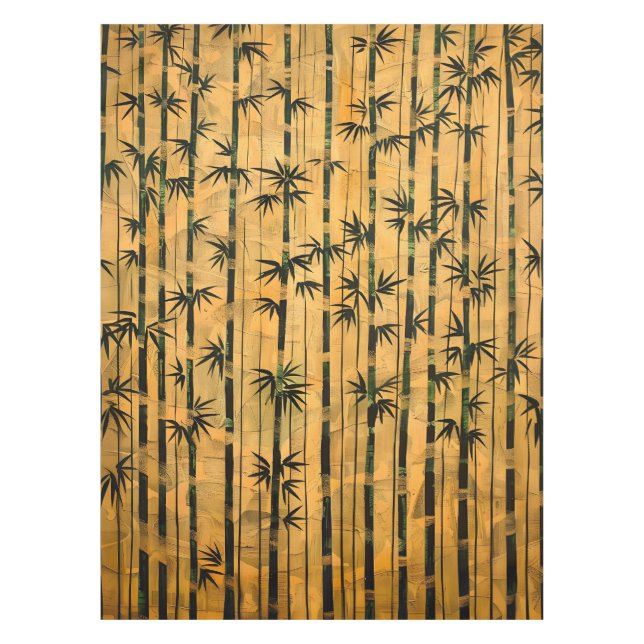 Toalha De Mesa Vintage Zen Forest Bamboo (Frente)
