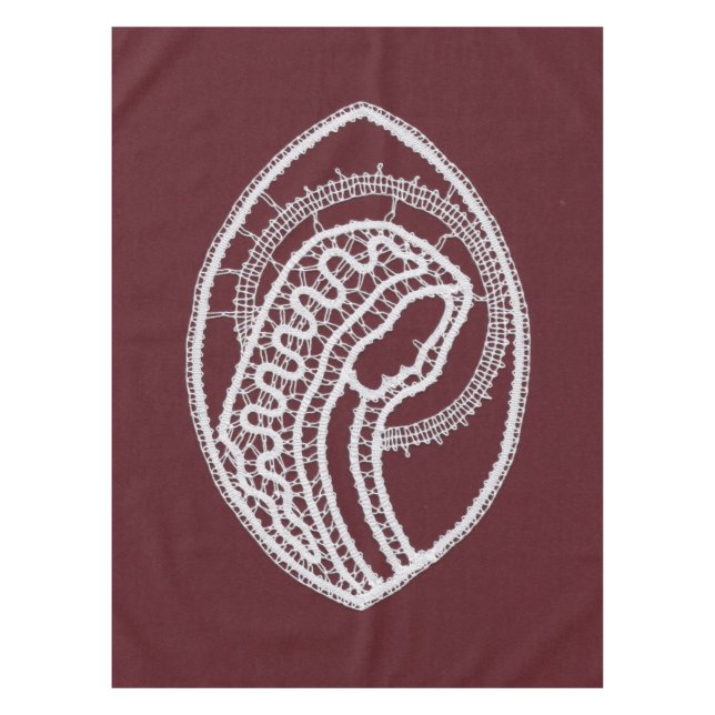 Toalha De Mesa Virgem Santa Católica, rendas (Frente)