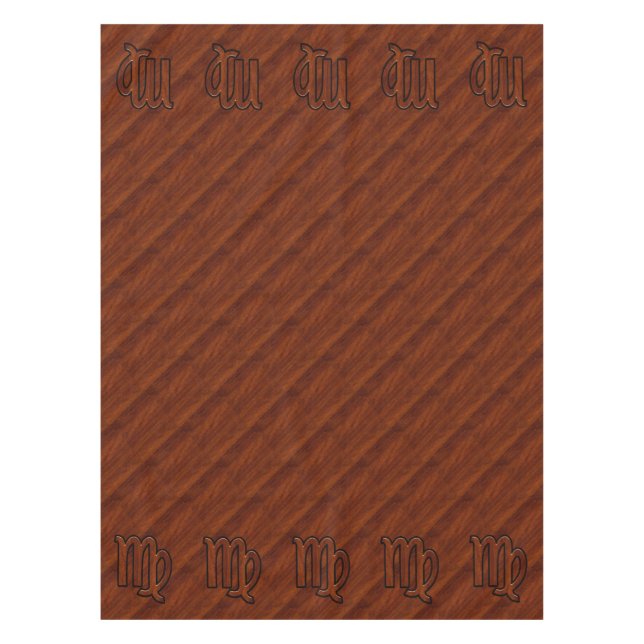Toalha De Mesa Virgo Zodiac - Sinal de Rich Mahogany - Estilo de  (Frente)