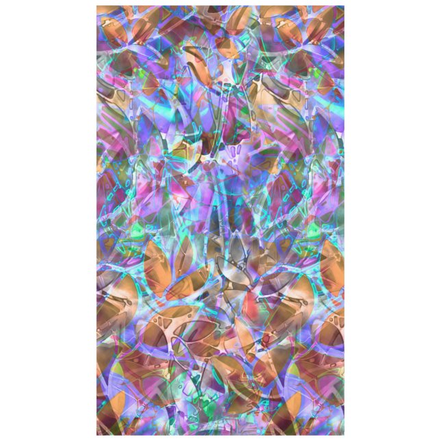 Toalha De Mesa Vitral abstrato floral do Tablecloth (Frente)