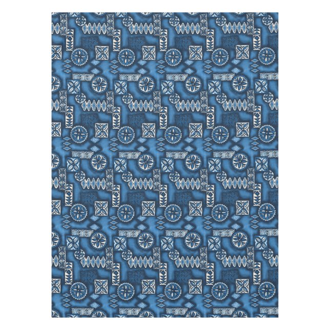 Toalha De Mesa Wave Warrior Hawaiian Primitive Tapa (Frente)