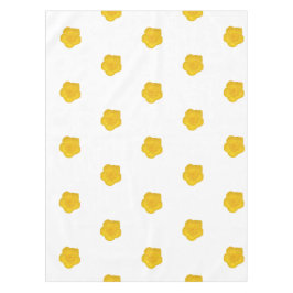 Toalha De Mesa White & Black With Yellow Wildflower Photo