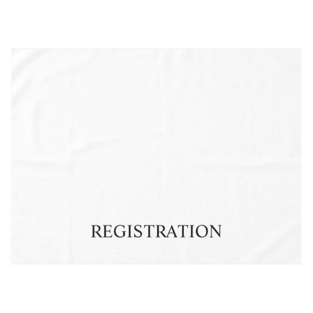 Toalha De Mesa White Registration Desk (Frente (Horizontal))