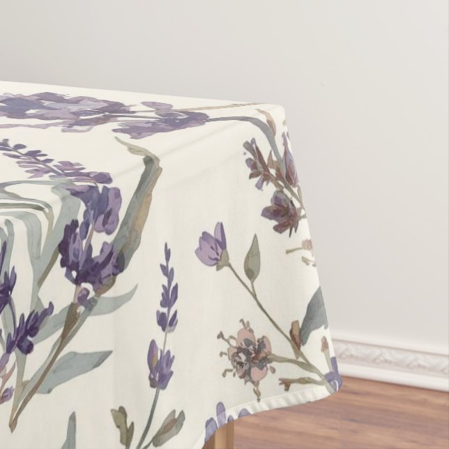 Toalha De Mesa Wildflower Lavender Boho Botanical Floral Pattern (Posição Original)