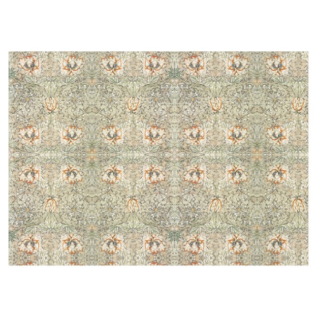 Toalha De Mesa William Morris Antique Honeysuckle Floral Classic (Frente (Horizontal))