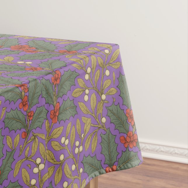 Toalha De Mesa William Morris Inspirou Holly & Mistletoe (Posição Original)