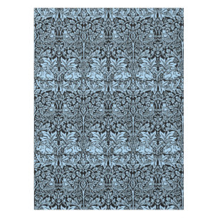 Toalha De Mesa William Morris Irmão Coelho Azul Claro Preto
