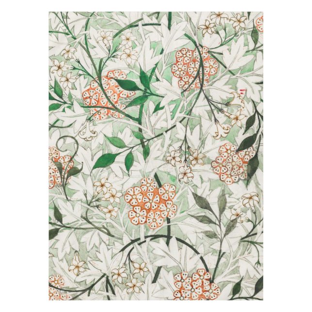 Toalha De Mesa William Morris Jasmine Garden Flower Classic (Frente)