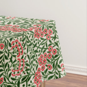 Toalha De Mesa William Morris Michaelmas Daisy Flowers Rosa Verde