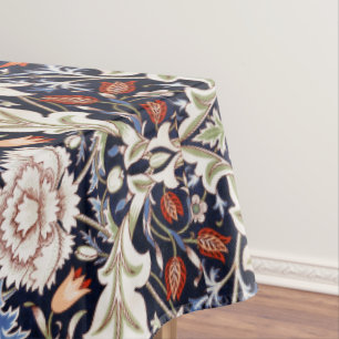 Toalha De Mesa William Morris Vintage Flores de Padrão Floral Azu