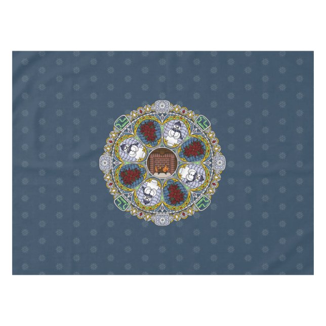 Toalha De Mesa Winter Nouveau Tablecloth (Frente (Horizontal))