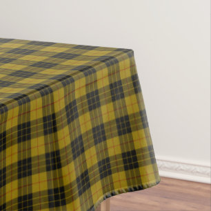 Toalha De Mesa Xadrez amarela de tartan MacLeod