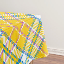 Toalha De Mesa Xadrez Amarelo