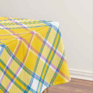 Toalha De Mesa Xadrez Amarelo