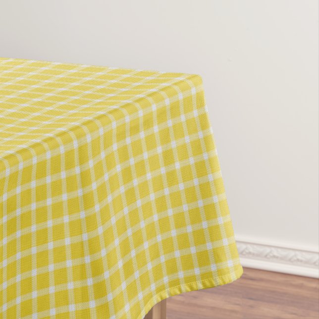 Toalha De Mesa Xadrez Amarelo (Posição Original)