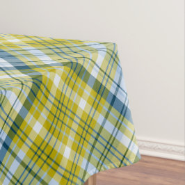 Toalha De Mesa Xadrez Amarelo E Azul