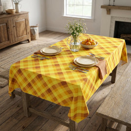 Toalha de Mesa Xadrez Amarelo Gema de Ovo Fofo Gra