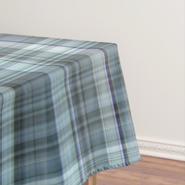 Toalha De Mesa Xadrez Azul do Céu de Inverno (Posição Original)
