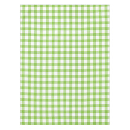 Toalha de mesa xadrez branca e verde