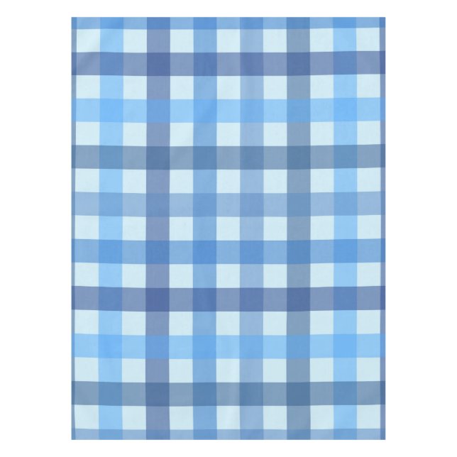 Toalha de mesa xadrez cinco cores azul (Frente)