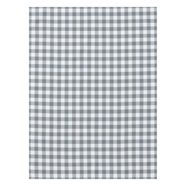 Toalha De Mesa Xadrez Cinza Clássico Gingham (Frente)