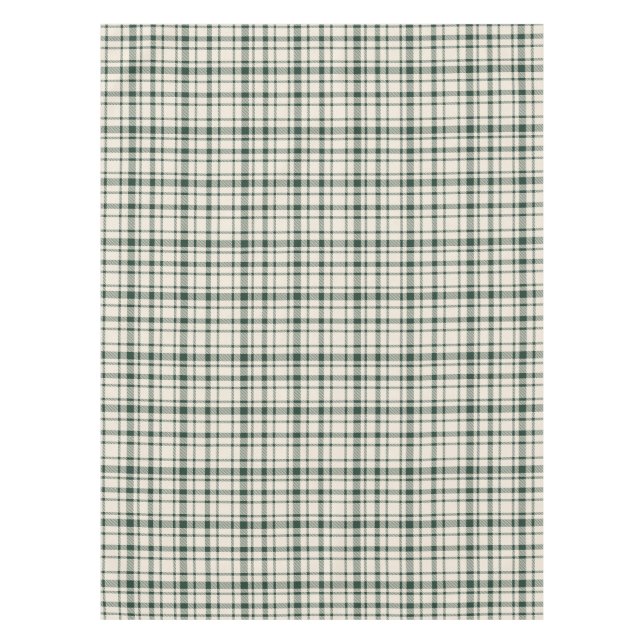 Toalha De Mesa Xadrez clássica Tartan Pattern-Emerald & Cream (Frente)