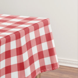 Toalha De Mesa Xadrez Clássico Suave - xadrez vermelho e branco.