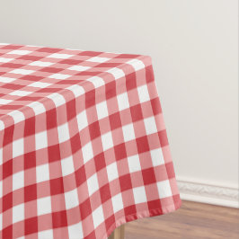 Toalha De Mesa Xadrez Clássico Suave - xadrez vermelho e branco.