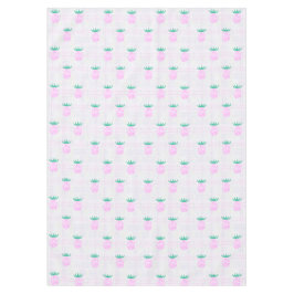 Toalha de Mesa Xadrez com Abacaxi Rosa de Casa de