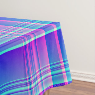 Toalha De Mesa Xadrez cor-de-rosa e azul Checkered