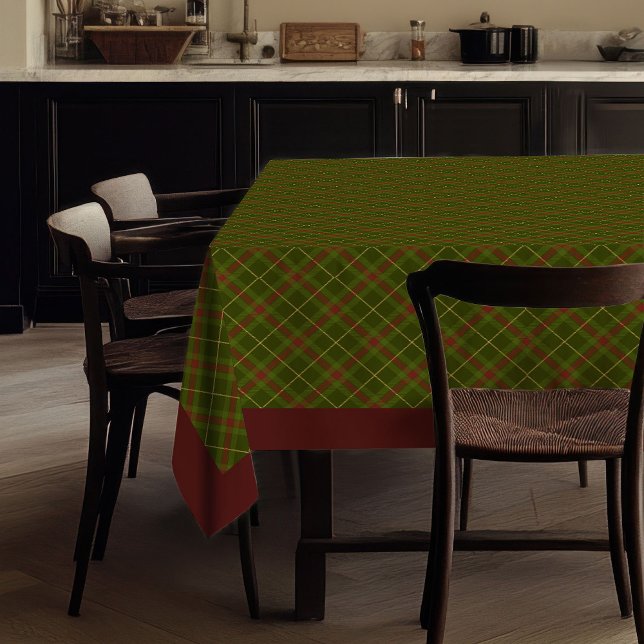 Toalha de Mesa Xadrez de Ação de Graças Chic Rusti (Chic Thanksgiving Tartan Tablecloth Rustic Fall)