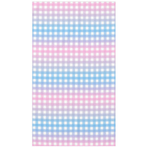 Toalha De Mesa Xadrez de Gingham, Azul e Rosa, Cujo Canto