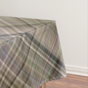 Toalha De Mesa Xadrez de grama marrom e verde oliva no outono