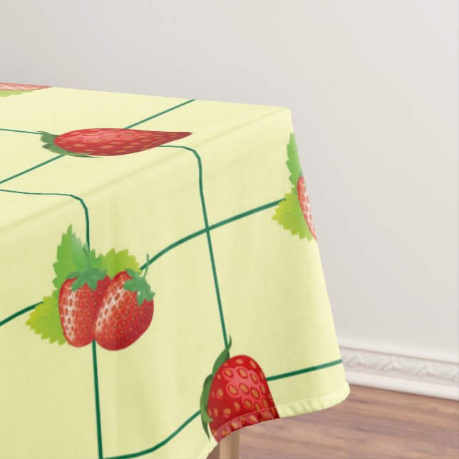 TOALHA DE MESA XADREZ DE MORANGO (Posição Original)