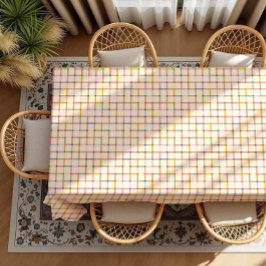 Toalha De Mesa Xadrez de pastel correspondente à tendência colori