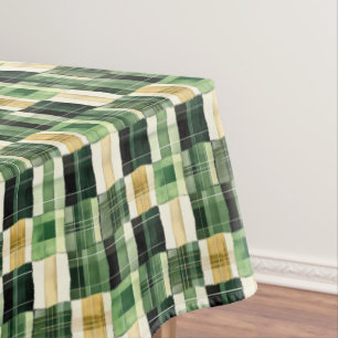 Toalha De Mesa Xadrez de Remendo Esmeralda