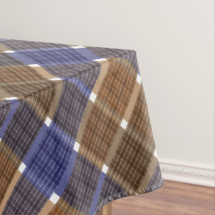 Toalha De Mesa Xadrez de tartan castanho-violeta com verificação