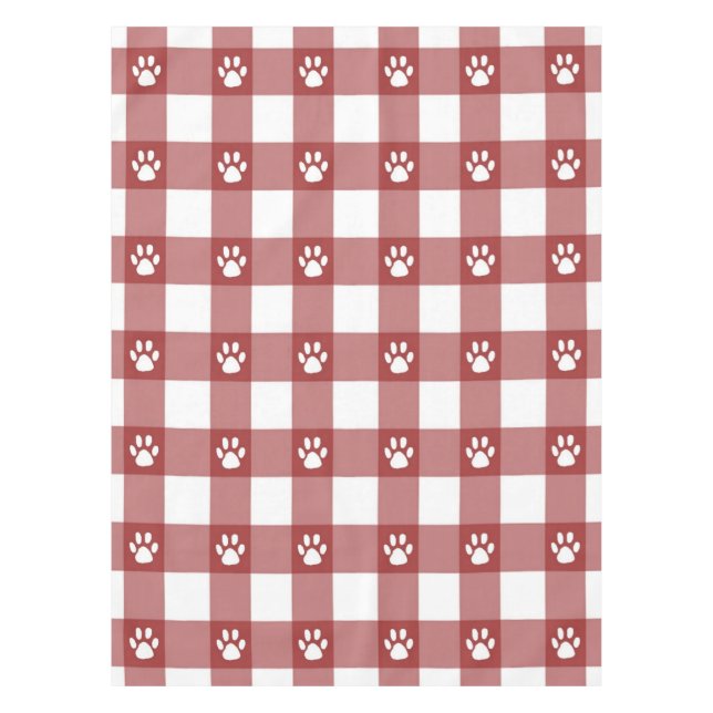 Toalha De Mesa Xadrez e patas (Frente)